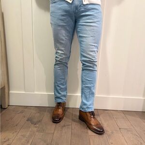 Kenneth Cole Reaction Men's Sky Blue Slim Jeans